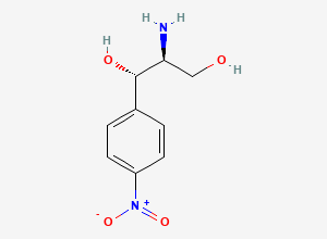 Two-dimensional chemical structure of (1S,2S)-2-Amino-1-(4-nitrophenyl)-1,3-propanediol, CAS 2964-48-9