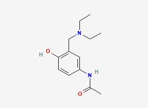 Two-dimensional chemical structure of Amodiaquine Diethylamino Acetamide Impurity, CAS 121-78-8