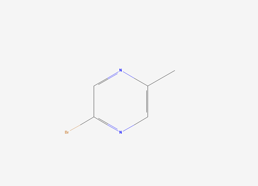 Two-dimensional chemical structure of 2-Bromo-5-methylpyrazine
