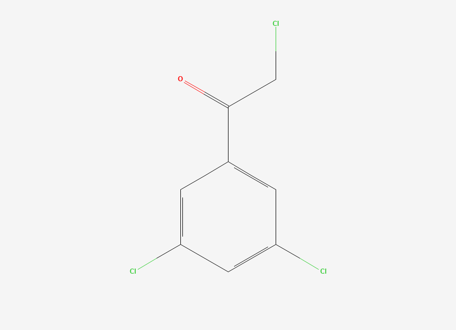 Two-dimensional chemical structure of 2-Chloro-1-(3,5-dichlorophenyl)ethanone
