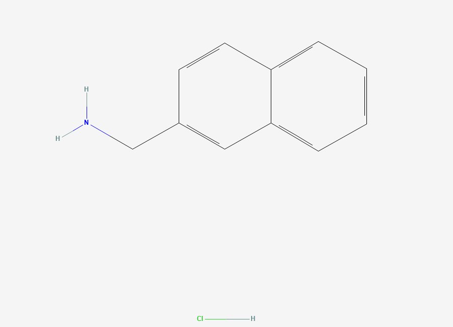 Two-dimensional chemical structure of (Naphthalen-2-yl)methanamine hydrochloride