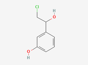 Two-dimensional chemical structure of 2-Chloro-1-(3-Hydroxyphenyl)-Ethanol, CAS 1378757-22-2