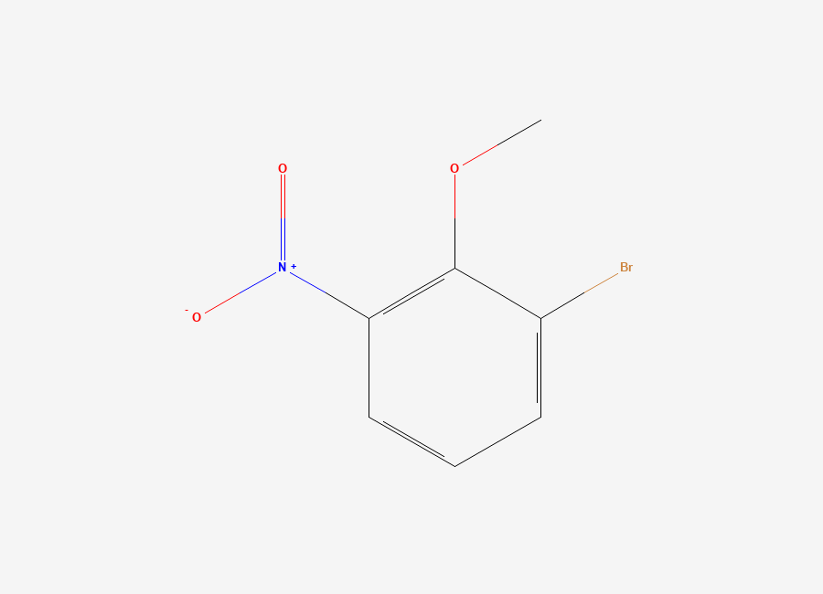 Two-dimensional chemical structure of 1-Bromo-2-methoxy-3-nitrobenzene