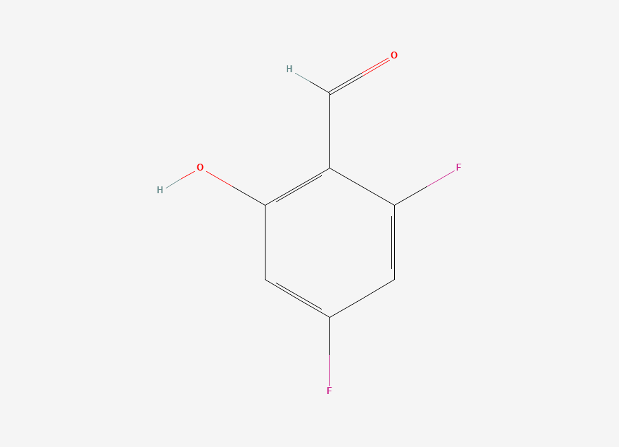 Two-dimensional chemical structure of 2,4-Difluoro-6-hydroxybenzaldehyde