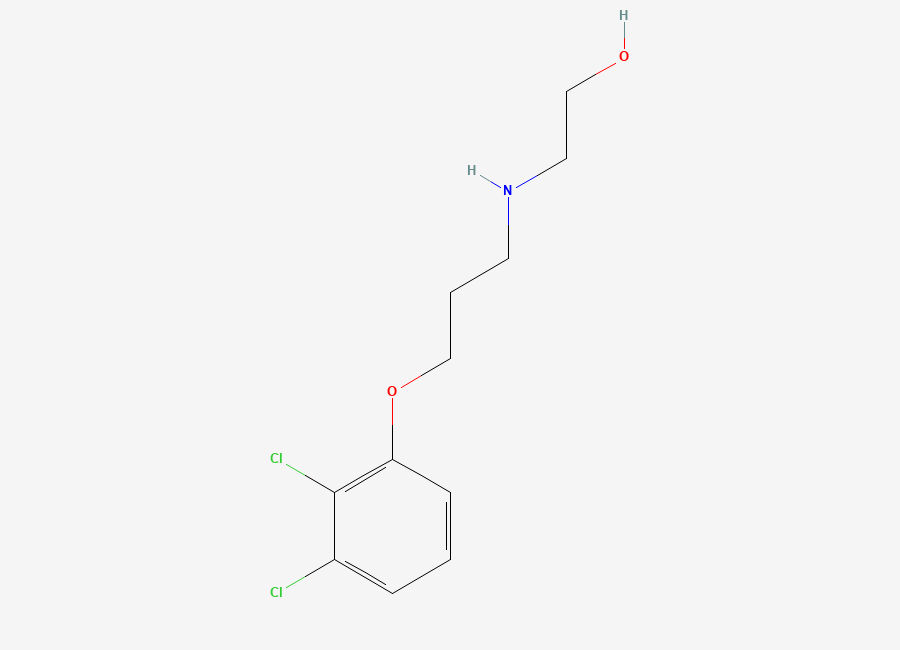 Two-dimensional chemical structure of 2-((3-(2,3-Dichlorophenoxy)propyl)amino)ethanol