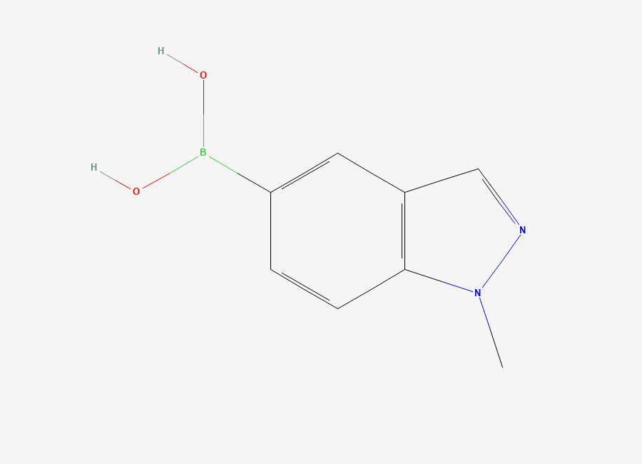 Two-dimensional chemical structure of 1-Methyl-1H-indazole-5-boronic acid