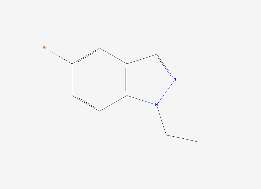 Two-dimensional chemical structure of 5-bromo-1-ethyl-1H-indazole