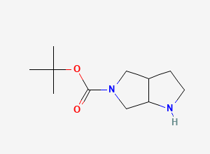 Two-dimensional chemical structure of 1,1-Dimethylethyl hexahydropyrrolo[3,4-b]pyrrole-5(1H)-carboxylate