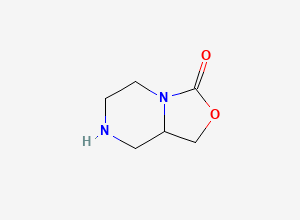Two-dimensional chemical structure of Tetrahydro-1H-oxazolo[3,4-a]pyrazin-3(5H)-one