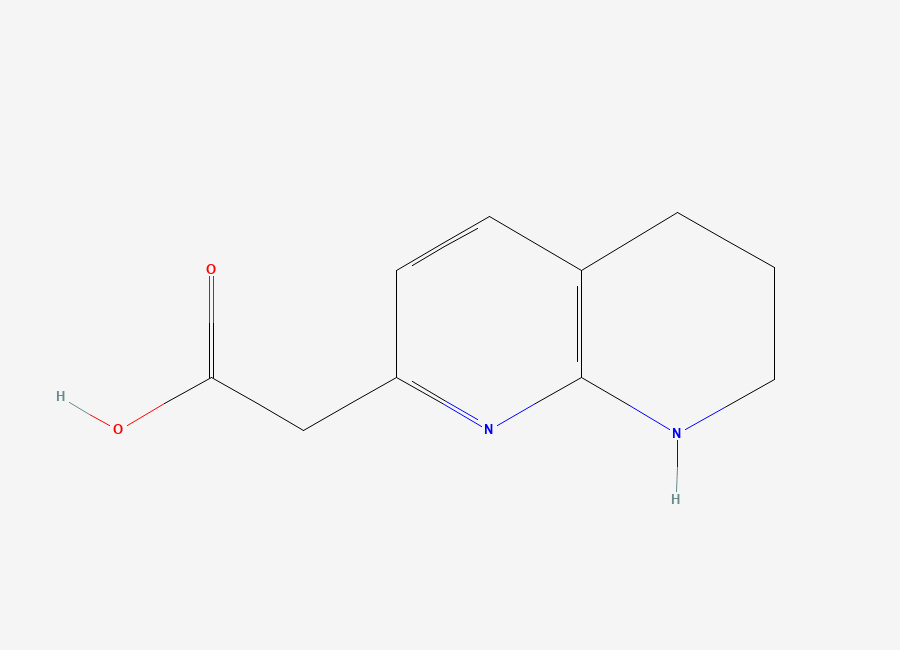 Two-dimensional chemical structure of (5,6,7,8-Tetrahydro-1,8-naphthyridin-2-yl)acetic acid