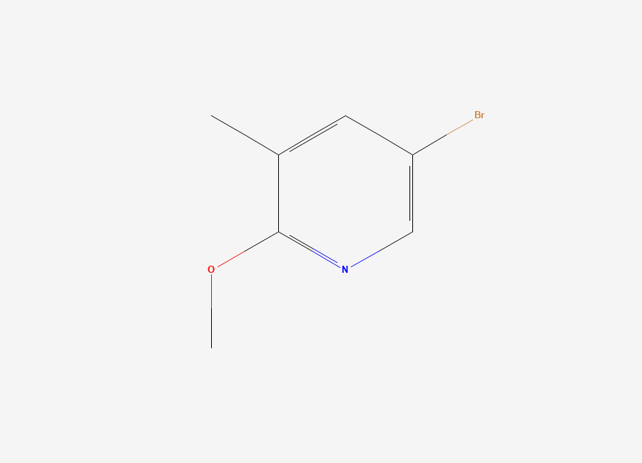 Two-dimensional chemical structure of 5-Bromo-2-methoxy-3-methylpyridine