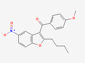 Two-dimensional chemical structure of Dronedarone Impurity E, CAS 141627-42-1
