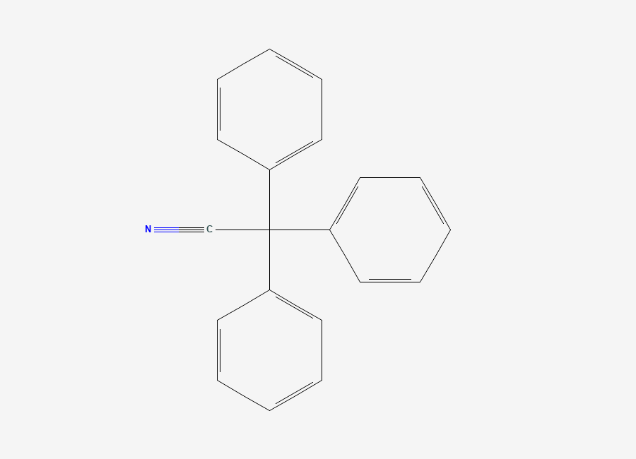 Two-dimensional chemical structure of Triphenylacetonitrile