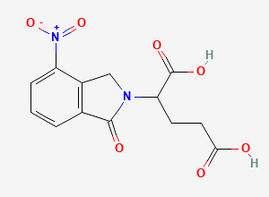 Two-dimensional chemical structure of Pentanedioic acid, 2-(1,3-dihydro-4-nitro-1-oxo-2H-isoindol-2-yl)-