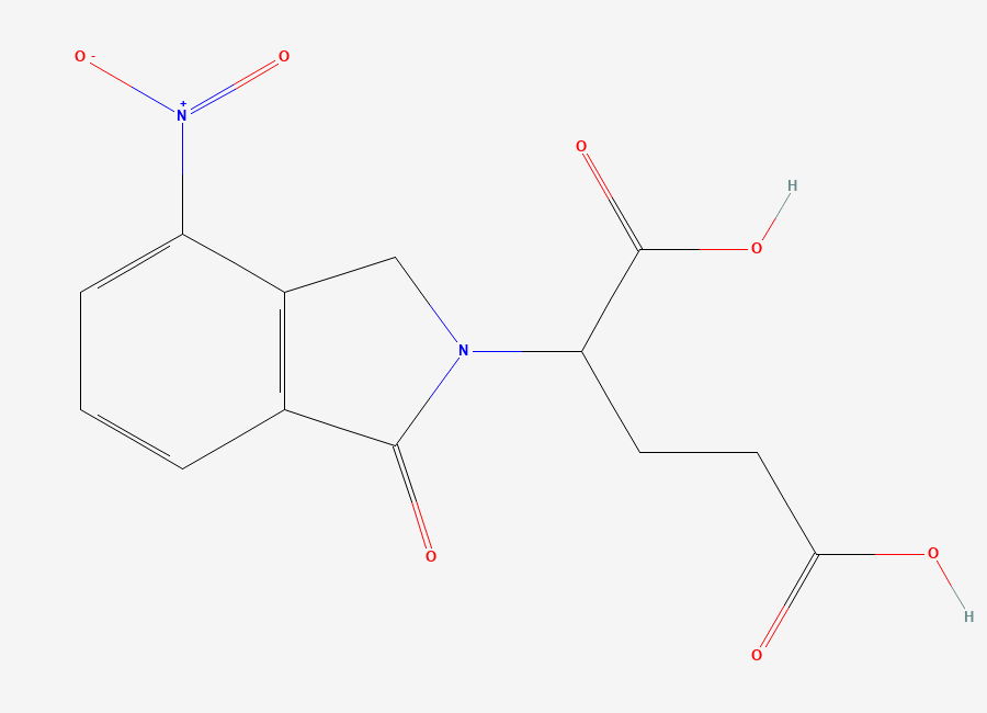 Two-dimensional chemical structure of Pentanedioic acid, 2-(1,3-dihydro-4-nitro-1-oxo-2H-isoindol-2-yl)-