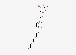 Two-dimensional chemical structure of N-Acetyl Deshydroxymethyl Fingolimod, CAS 177259-52-8