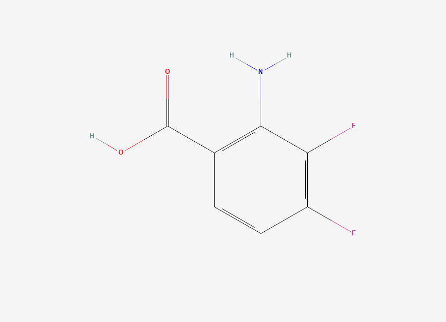Two-dimensional chemical structure of 2-Amino-3,4-difluorobenzoic acid