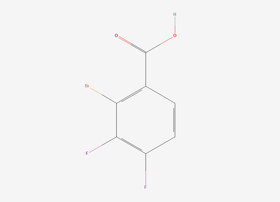 Two-dimensional chemical structure of 2-Bromo-3,4-difluorobenzoic acid