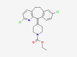 Two-dimensional chemical structure of Loratadine 2-Chloro Impurity, CAS 165739-64-0