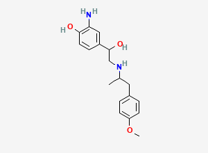 Two-dimensional chemical structure of Formoterol EP Impurity A/ Formoterol Related Compound A/ Deformyl Formoterol, CAS 150513-24-9