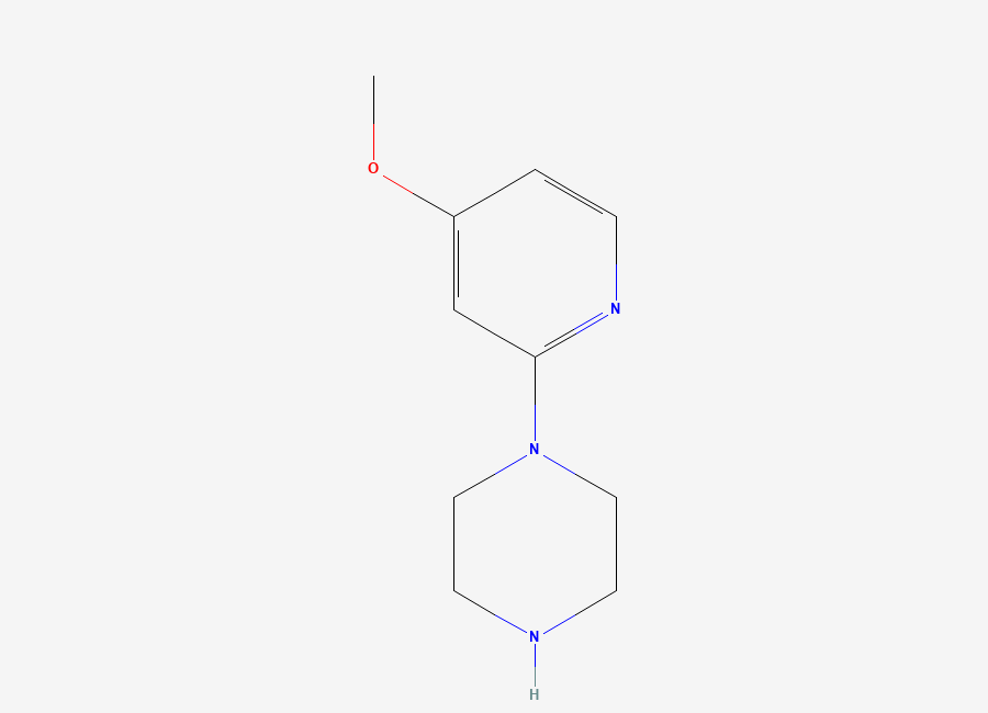Two-dimensional chemical structure of 1-(4-Methoxypyridin-2-yl)piperazine