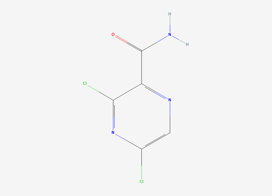 Two-dimensional chemical structure of 3,5-Dichloropyrazine-2-carboxamide