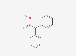 Two-dimensional chemical structure of Ethyl Diphenylacetate, CAS 3468-99-3