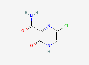 Two-dimensional chemical structure of 6-Chloro-3-hydroxypyrazine-2-carboxamide/ Favipiravir Chloro Homolog Impurity, CAS 259793-90-3