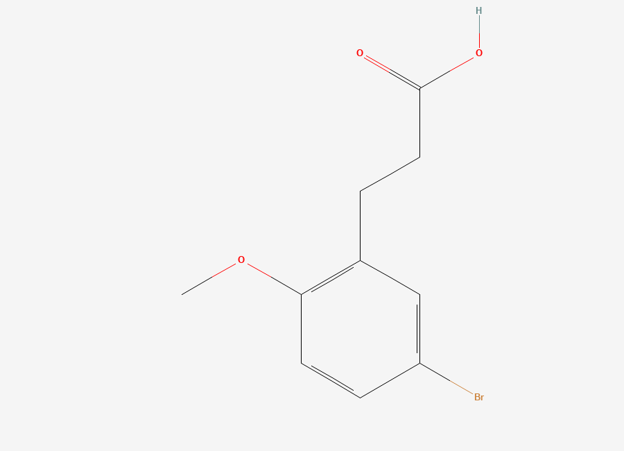 Two-dimensional chemical structure of 3-(5-Bromo-2-methoxyphenyl)propanoic acid