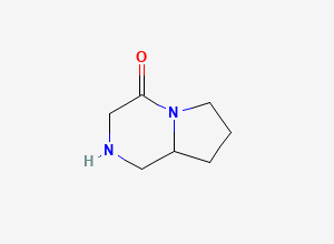 Two-dimensional chemical structure of Octahydropyrrolo(1,2-a)piperazin-4-one