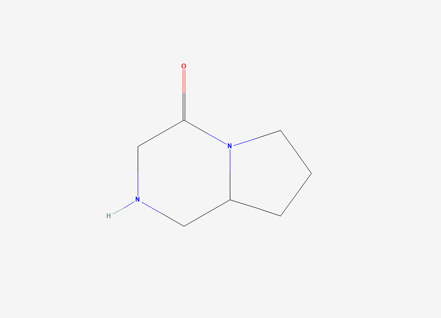 Two-dimensional chemical structure of Octahydropyrrolo(1,2-a)piperazin-4-one