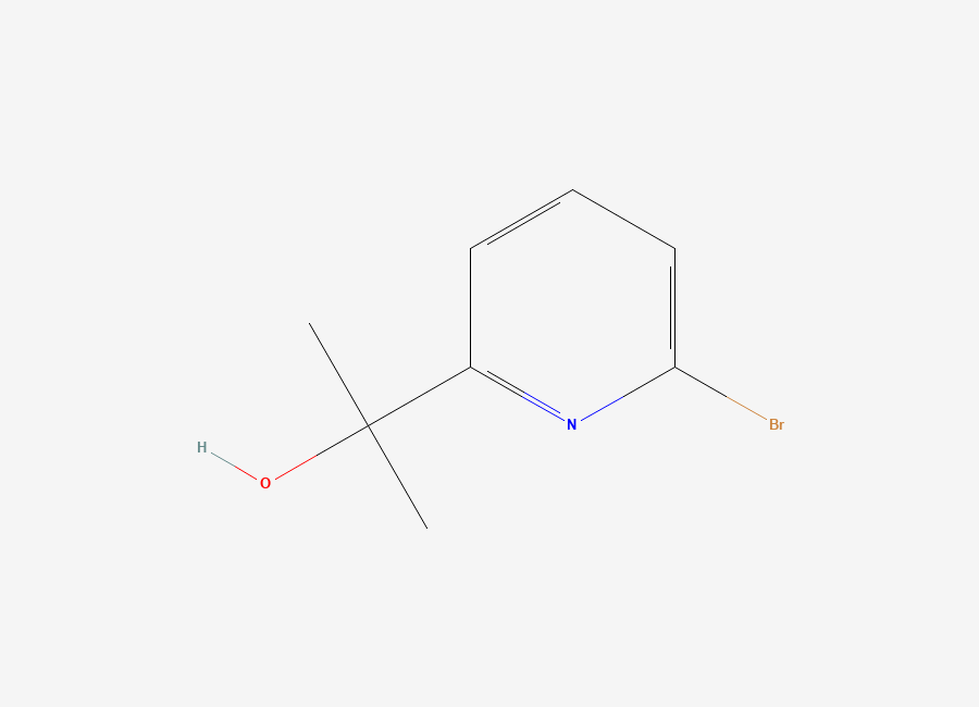 Two-dimensional chemical structure of 2-(6-Bromopyridin-2-yl)propan-2-ol
