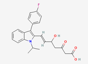 Two-dimensional chemical structure of 3-Keto Fluvastatin (Free Base), CAS 1331822-02-6