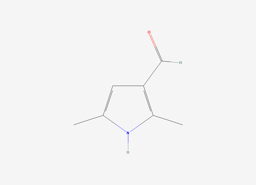Two-dimensional chemical structure of 2,5-dimethyl-1H-pyrrole-3-carbaldehyde