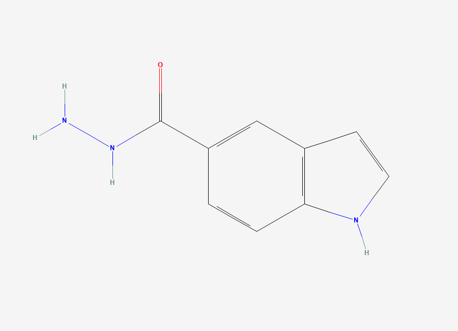 Two-dimensional chemical structure of 1H-Indole-5-carbohydrazide