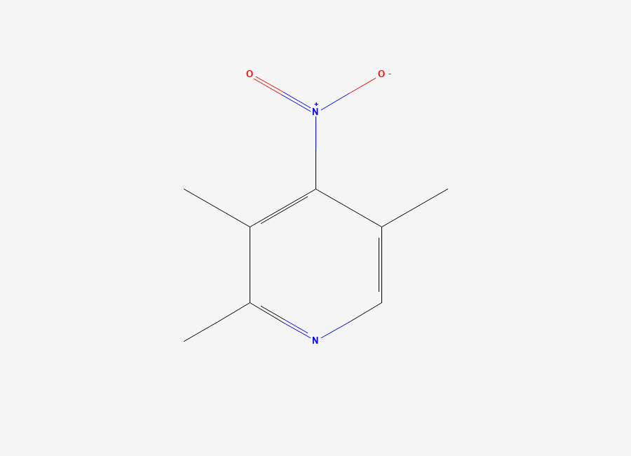 Two-dimensional chemical structure of 2,3,5-Trimethyl-4-nitropyridine
