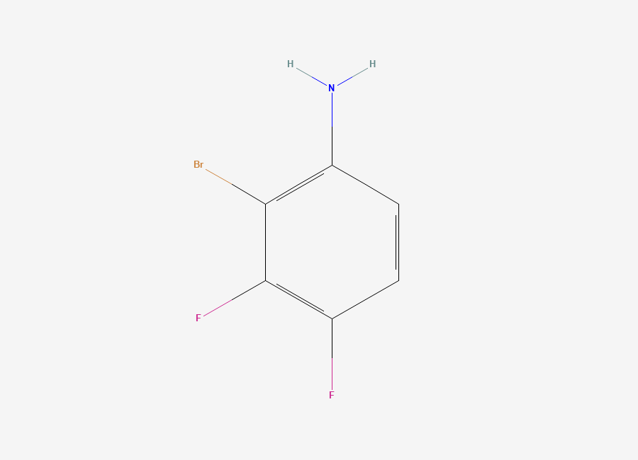 Two-dimensional chemical structure of 2-Bromo-3,4-difluoroaniline