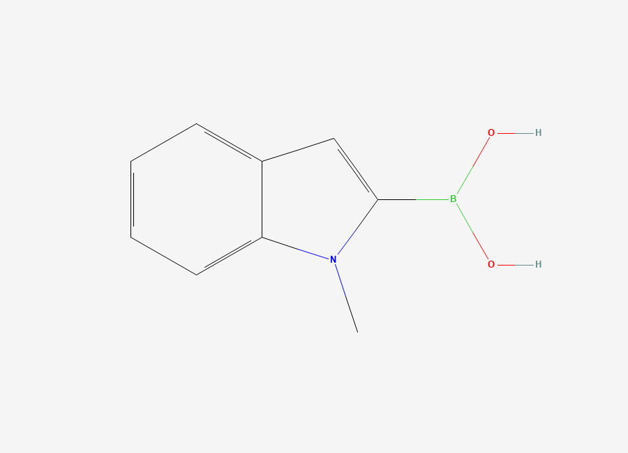 Two-dimensional chemical structure of 1-Methyl-1H-indole-2-boronic acid