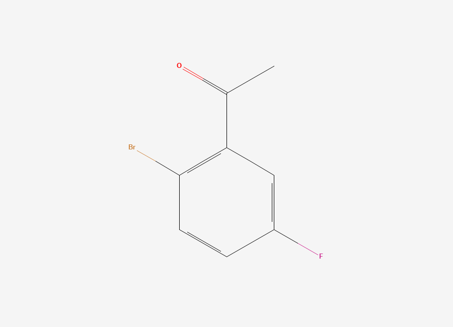 Two-dimensional chemical structure of 1-(2-Bromo-5-fluorophenyl)ethan-1-one