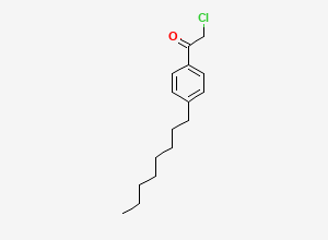 Two-dimensional chemical structure of 2-Chloro-1-(4-octylphenyl)ethanone, CAS 51326-38-6