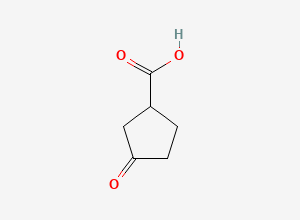 Two-dimensional chemical structure of 3-Oxocyclopentanecarboxylic acid