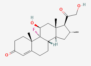 Two-dimensional chemical structure of Desoximetasone Related Compound A / 1,2-Dihydro Desoxymetasone, CAS 432-54-2