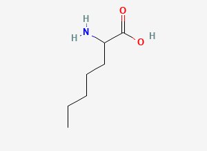 Two-dimensional chemical structure of 2-Aminoheptanoic acid