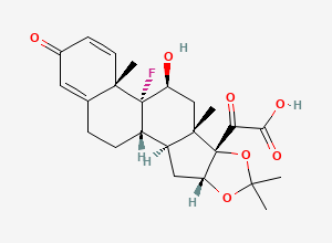 Two-dimensional chemical structure of Tramcinolone Acetonide Ketoacid derivative, CAS 53962-41-7