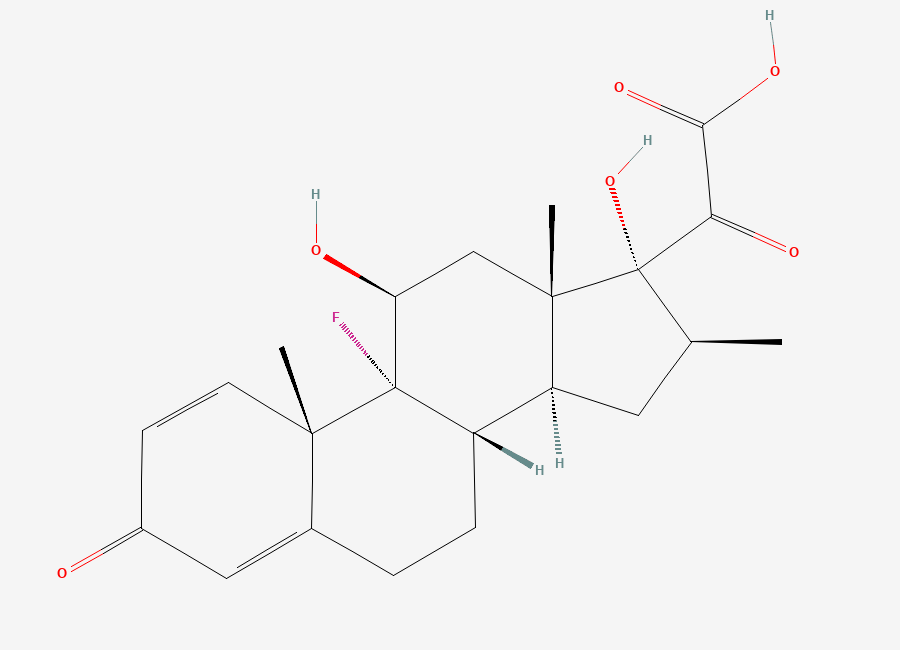 Two-dimensional chemical structure of Betamethasone Impurity N22