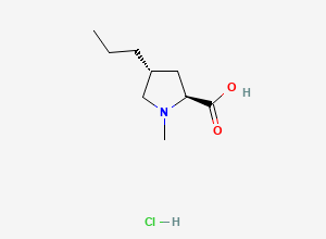 Two-dimensional chemical structure of Lincomycin EP Impurity E (HCl) / Lincomycin BP Impurity E (HCl) / 4-Propyl Hygric Acid HCl, CAS 6734-79-8
