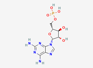 Two-dimensional chemical structure of Fludarabine Phosphate EP Impurity I (Free Base), CAS 7561-54-8