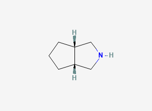 Two-dimensional chemical structure of Cyclopenta(c)pyrrole, octahydro-, cis-