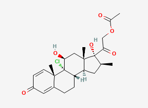 Two-dimensional chemical structure of Beclomethasone 21-acetate, CAS 4735-64-2