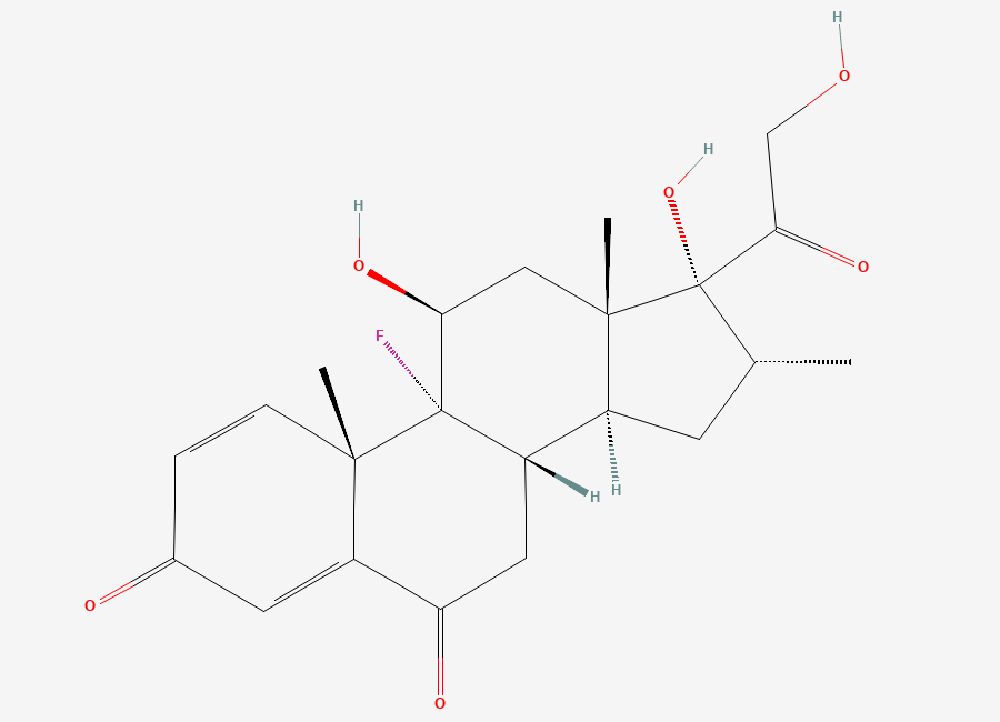 Two-dimensional chemical structure of 6-Keto Dexamethasone